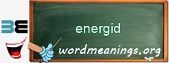 WordMeaning blackboard for energid